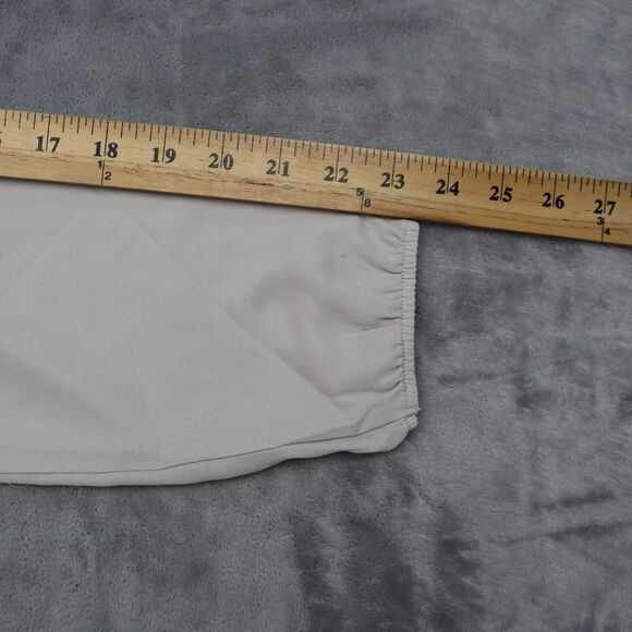 Forever 21 Shirt Womens S Gray Long Sleeve Round Neck Sheer Polyester Blouse - Picture 5 of 16